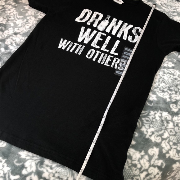 Drinks Well With Others Black Graphic Print Tee - Picture 5 of 7